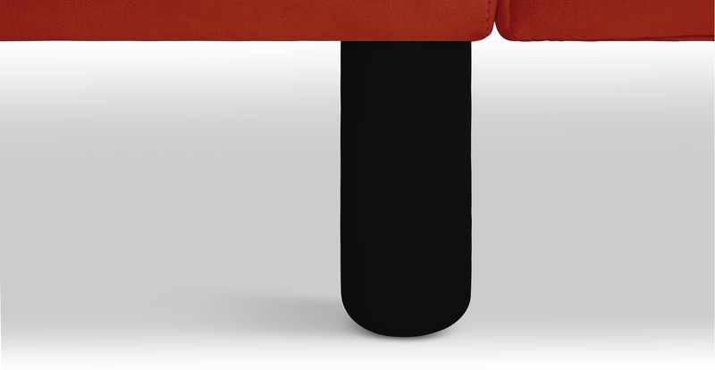 Klem 346 x 290 Sectional Cylindrical Wooden Leg - Velvet