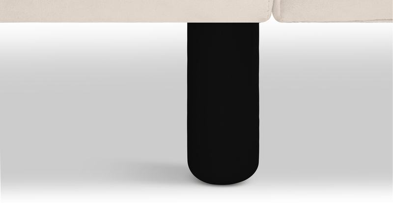 Klem 346 x 290 Sectional Cylindrical Wooden Leg - Velvet