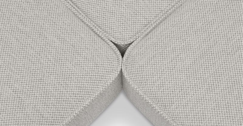 Klem Slim 283 x 203 Sectional Wooden Leg - Natural Woven