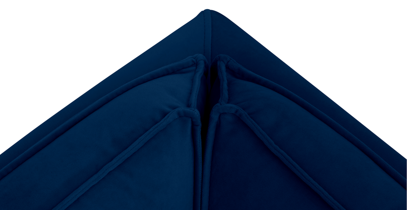 Klem Slim 257 x 257 Sektional Holzbein - Samt