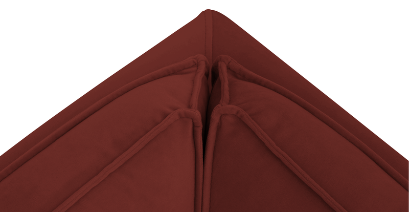 Klem Slim 257 x 257 Sektional Holzbein - Samt