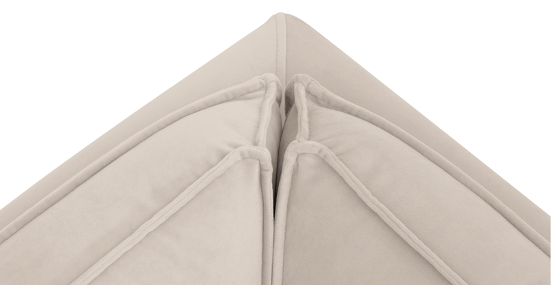 Klem Slim 257 x 257 Sektional Holzbein - Samt