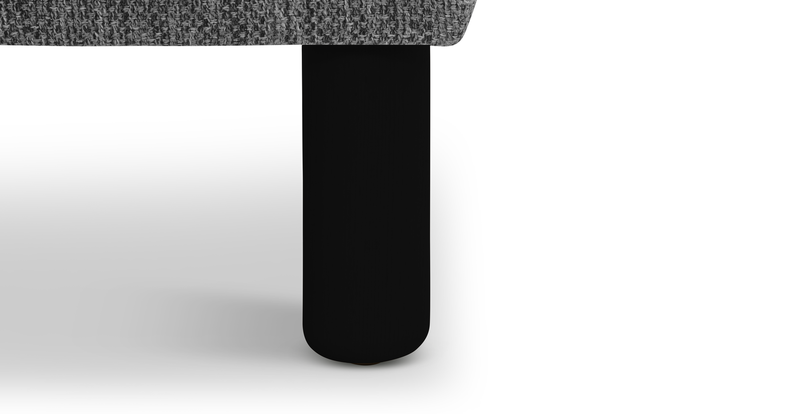 Klem Ottoman Small cylindrical wooden leg - natural fabric