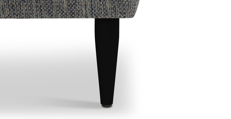 Klem Ottoman Small wooden leg - natural fabric