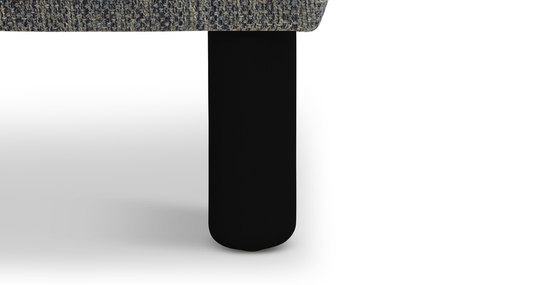 Klem Ottoman Small cylindrical wooden leg - natural fabric