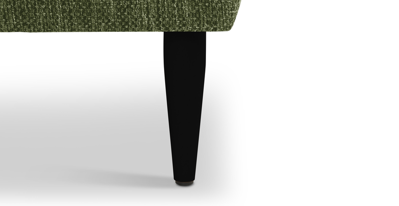 Klem Ottoman Small wooden leg - natural fabric