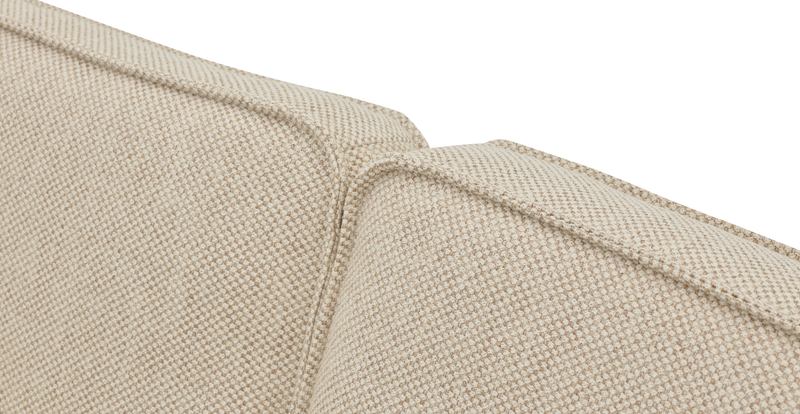 Klem 3 Seater Sofa Large Cylindrical Wooden Leg - Natural Fabric