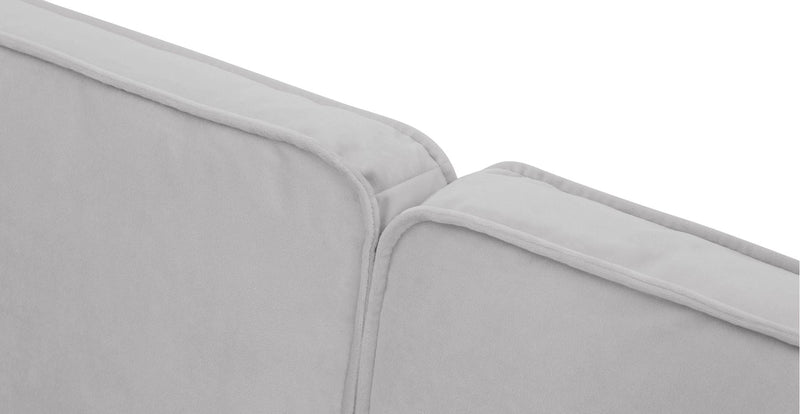 Klem Slim 257 x 203 Sectional Wooden Leg - Velvet