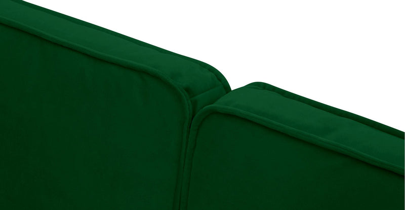 Klem Slim 3-Sitzer Modular Sofa Holzbein - Samt
