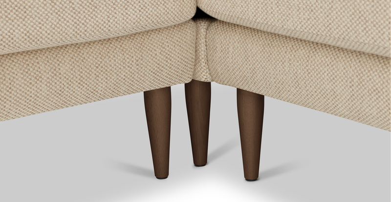 Klem Slim 283 x 203 Sectional Wooden Leg - Natural Woven