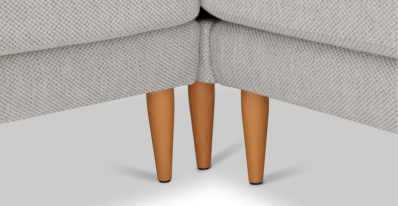 Klem Slim 283 x 203 Sectional Wooden Leg - Natural Woven