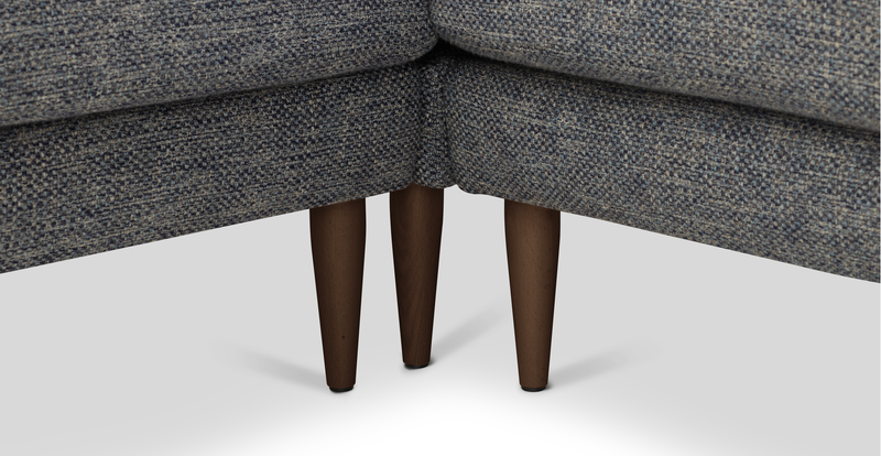 Klem Slim 283 x 203 Sectional Wooden Leg - Natural Woven