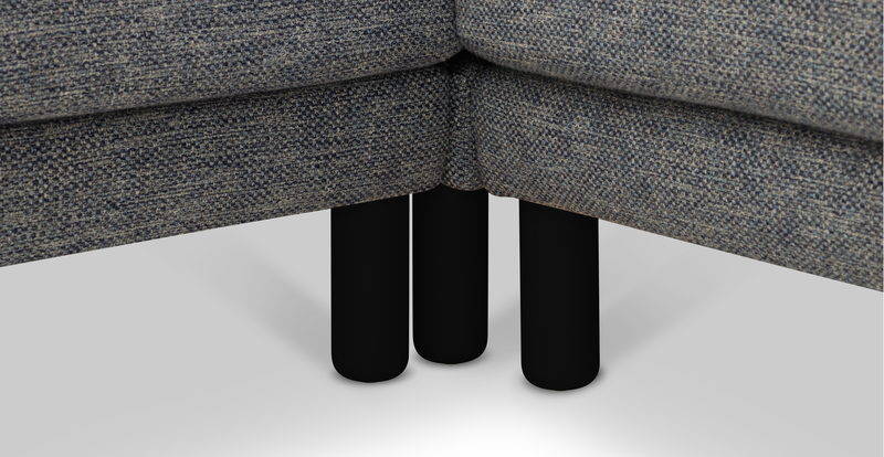 Klem 210 x 290 Sectional Cylindrical Wooden Leg - Natural Woven