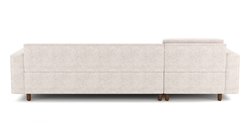 Losa 317 x 166 corner sofa bed cylindrical wooden leg - natural fabric