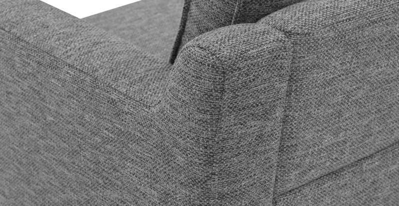Klem Slim 4-Sitzer Sofa Zylindrisch Holzbein - Naturgewebe