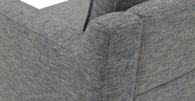 Klem Slim 4-Sitzer Sofa Zylindrisch Holzbein - Naturgewebe