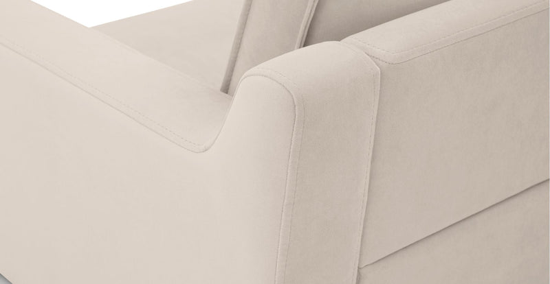Klem Slim 303 x 257 sectional wooden leg - velvet