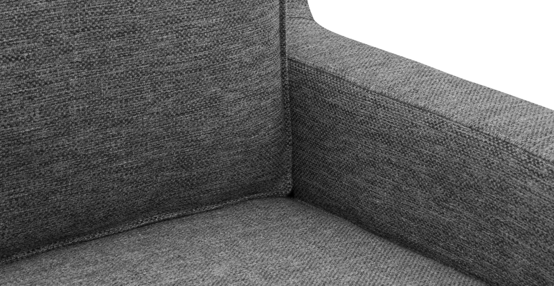 Klem Slim 3-Sitzer Sofa Groß Holzbein - Naturgewebe
