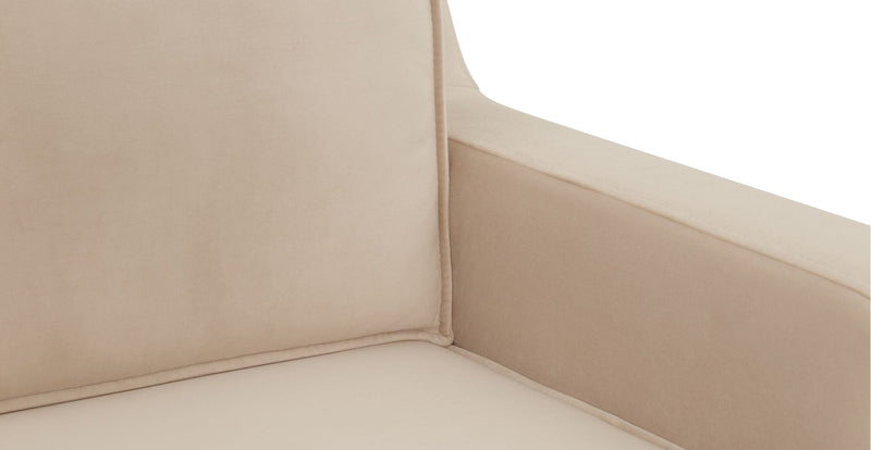 Klem Slim 3-Sitzer Modular Sofa Zylindrisch Holzbein - Samt