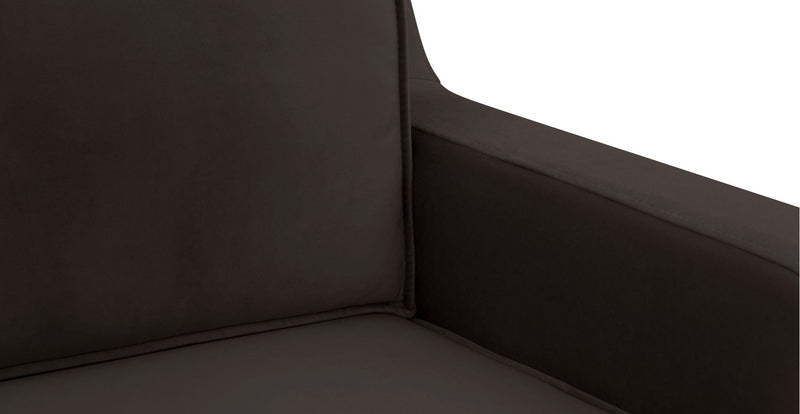 Klem Slim 3-Sitzer Modular Sofa Zylindrisch Holzbein - Samt