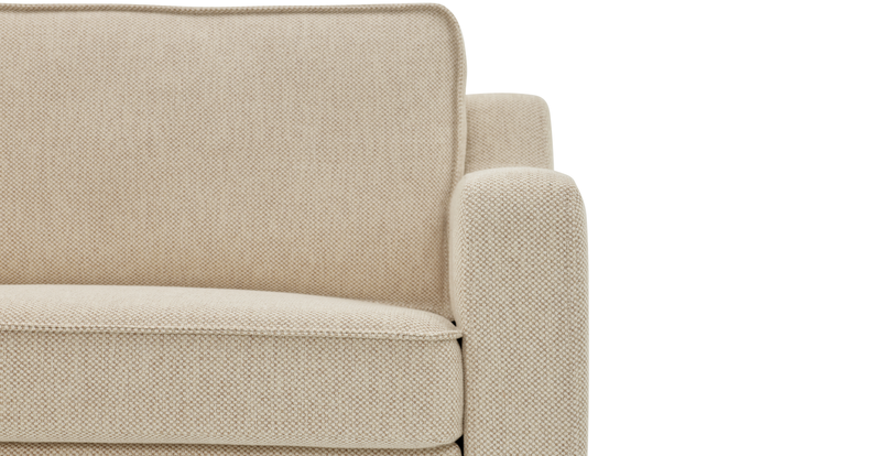 Klem Slim Loveseat Wooden Leg - Natural Woven