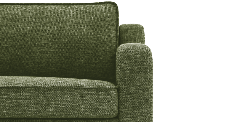 Klem Slim Loveseat Wooden Leg - Natural Woven