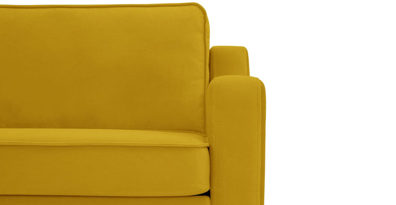 Klem Slim 4-Sitzer Modular Sofa Holzbein - Samt