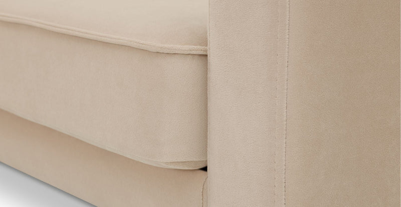 Klem Slim 257 x 203 Sectional Wooden Leg - Velvet
