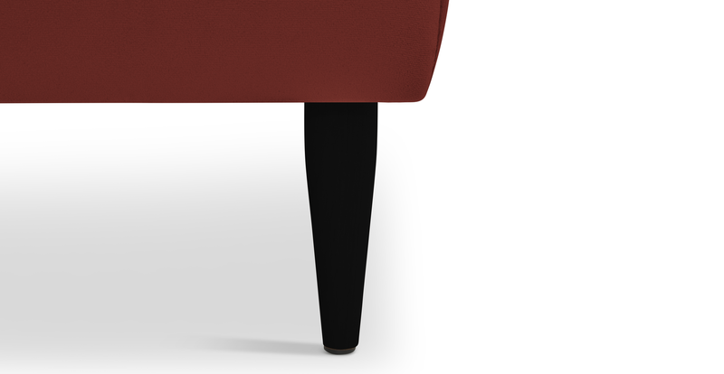 Normod Ottoman Wooden Leg - Velvet