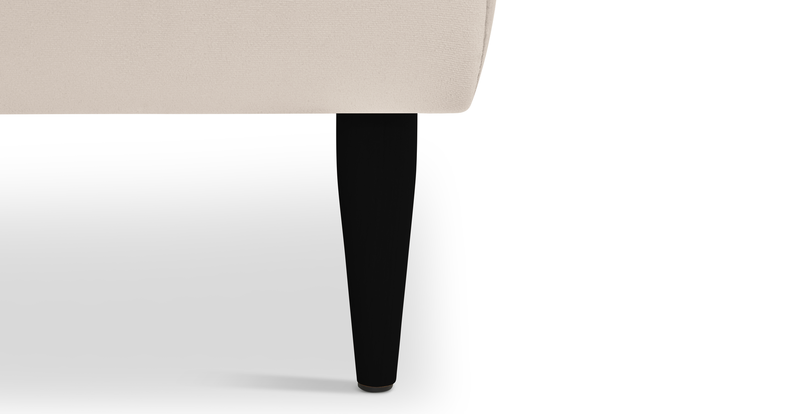 Klem Bench Wooden Leg - Velvet