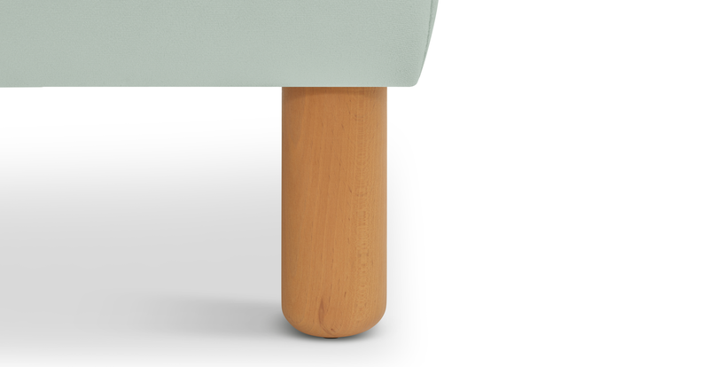 Klem Ottoman Cylindrical wooden leg - velvet