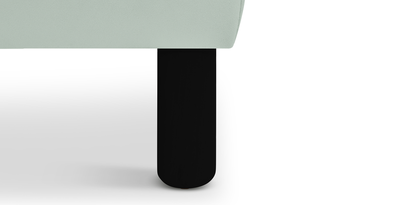 Klem Ottoman Cylindrical wooden leg - velvet