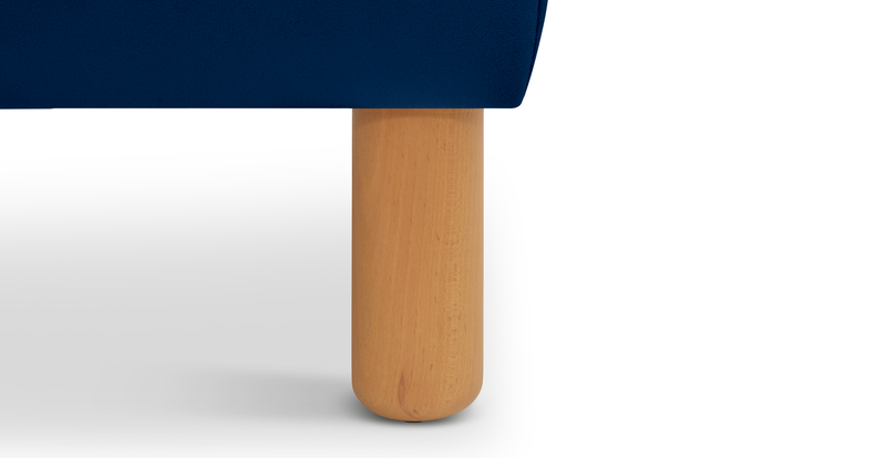 Klem Ottoman Cylindrical wooden leg - velvet