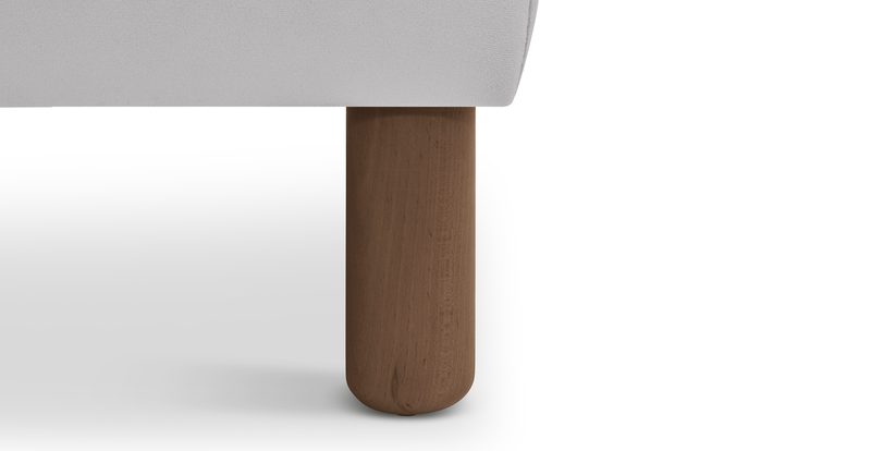 Klem Ottoman Cylindrical wooden leg - velvet