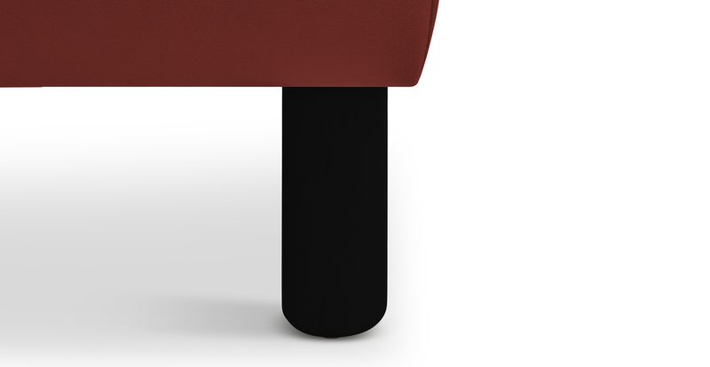 Modsy Bench Cylindrical Wooden Leg - Velvet