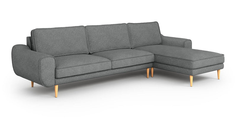 Klem 306 x 171 Sektional Holzbein - Gewebe