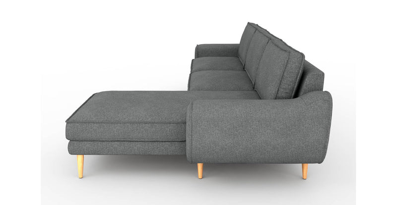 Klem 306 x 171 Sektional Holzbein - Gewebe
