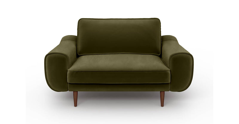 Klem Loveseat Wooden leg - velvet