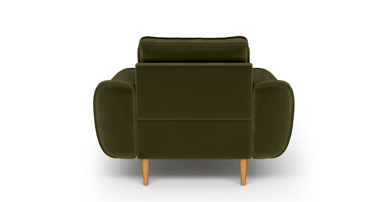 Klem Armchair Wooden Leg - Velvet