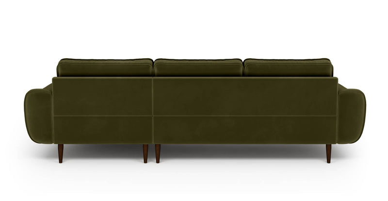 Klem 280 x 171 Sectional Wooden Leg - Velvet