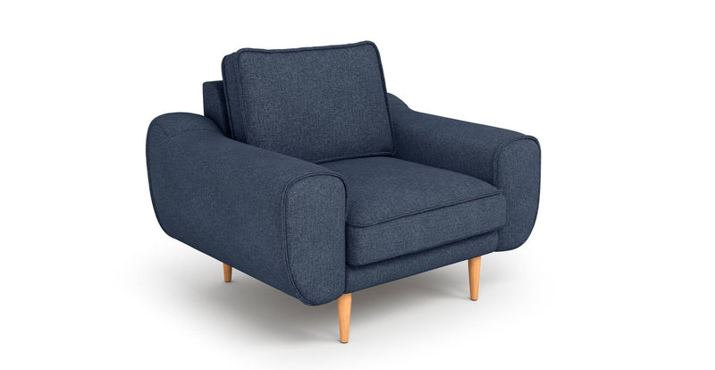 Klem Sessel Holzbein - Gewebe