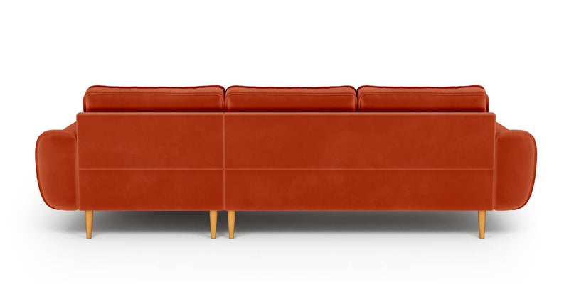 Klem 280 x 171 Sectional Wooden Leg - Velvet