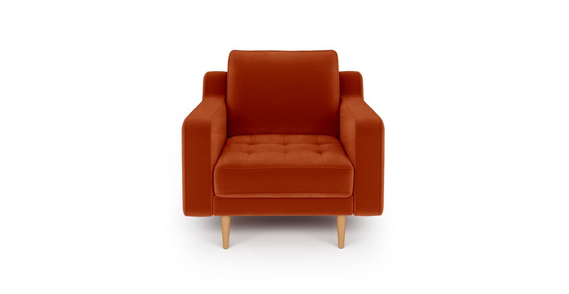 Modsy Armchair Wooden Leg - Velvet