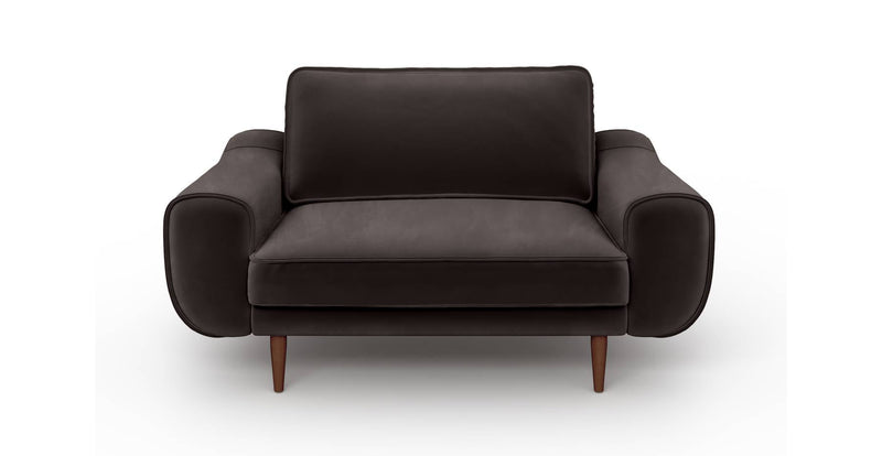 Klem Loveseat Wooden leg - velvet