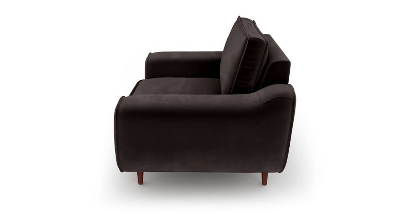 Klem Armchair Large Wooden Leg - Velvet