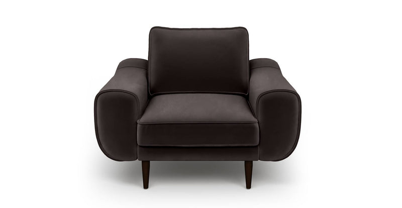 Klem Armchair Wooden Leg - Velvet