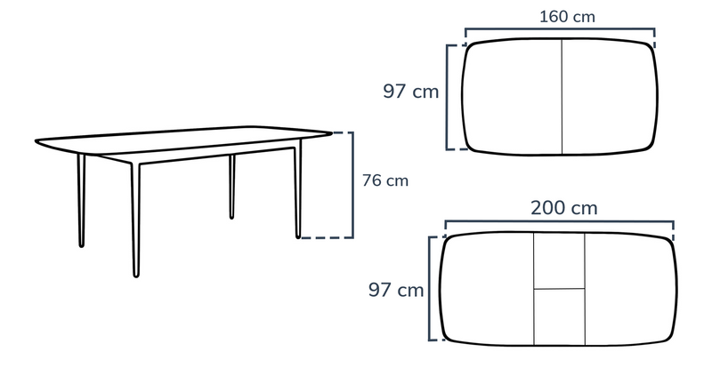 Lyno Ausziehbares Esstisch-Set (6-teiliges Roa) - Strukturierter Chenille