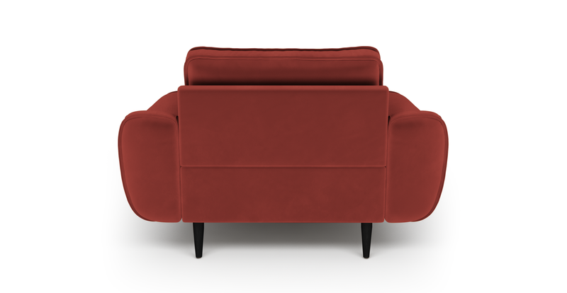 Klem Chaise Lounge Wooden Leg - Velvet